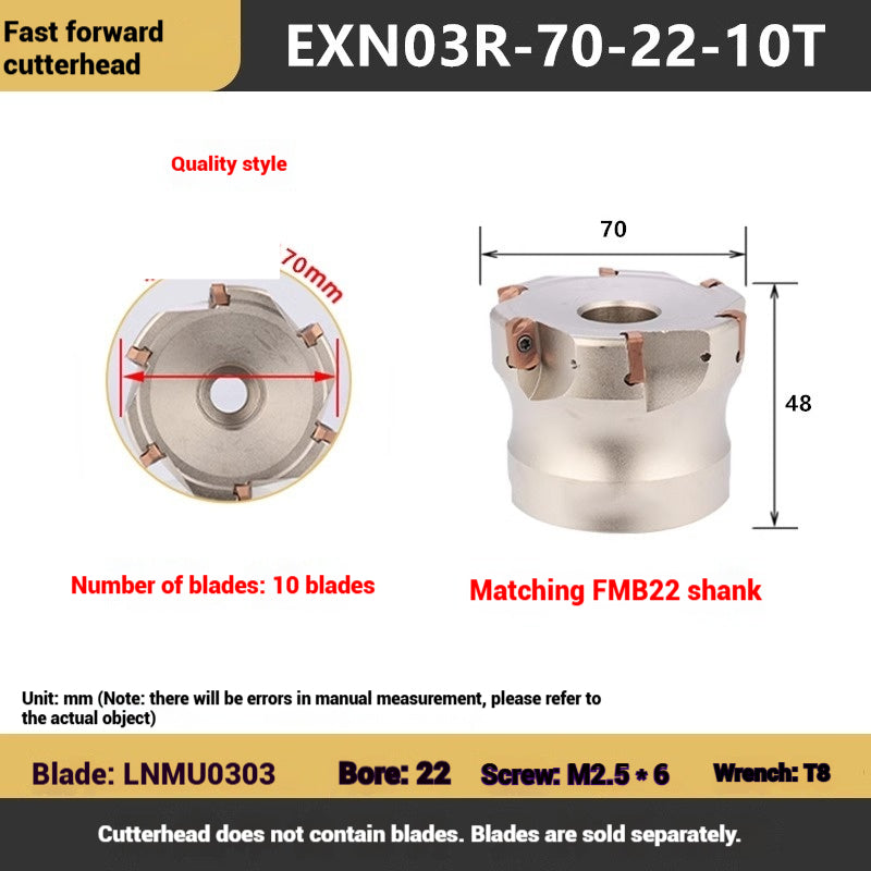 1113-EXN03R fast feed milling cutter disk Toshiba double-sided open roughness internal coolant water discharge milling cutter disk LNMU0303 milling cutter blade Shandong Denso Pricision Tools Co.,Ltd.